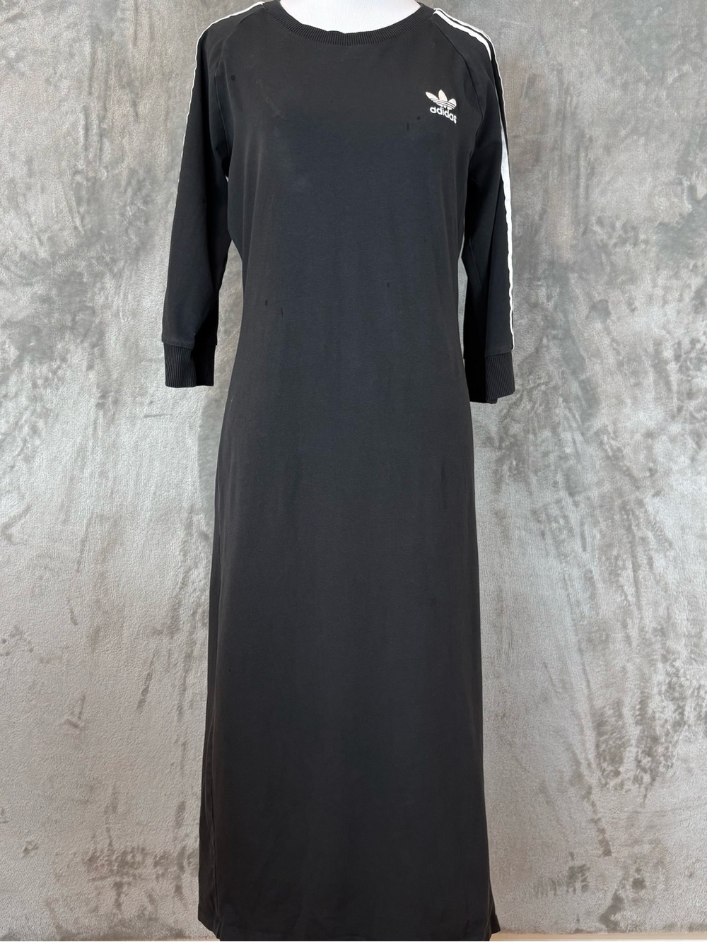 Adidas Three Stripe Black Maxi Dress Wmn’s L